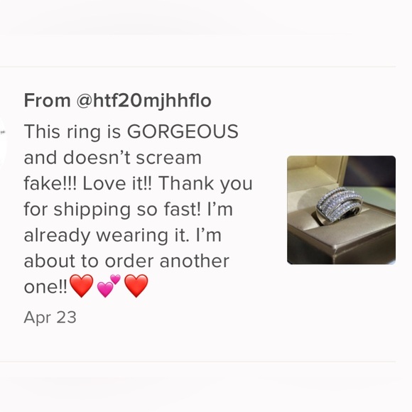 Restock-New 925 Sterling Silver Interweave Diamond ring - Picture 9 of 9